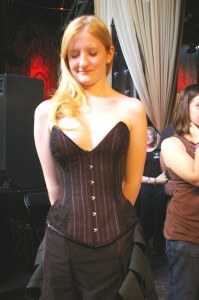a plunging Overbust I sold to a lovely girl at Threshold's Bizarre Bazaar, held at Bar Sin, 2009