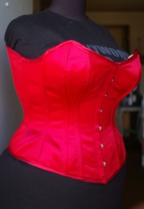 Red Satin Overbust Exquisite Restraint can fit your fuller bust