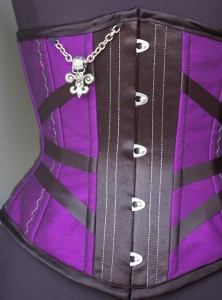 Underbust with Fleur-di-lis Skull Also available in red in the ExRez Corsets Etsy Store!
